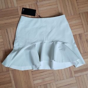 Zara pleather white skirt